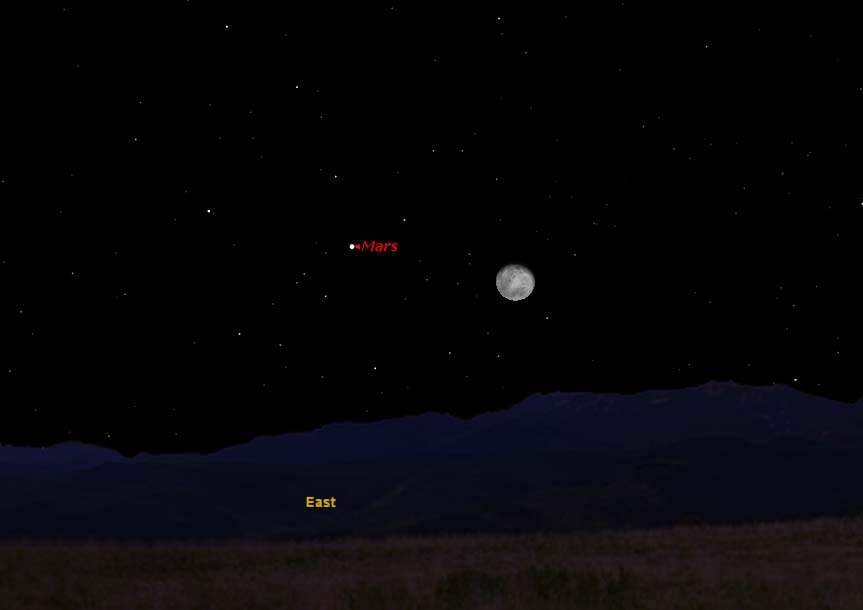 Mars and the Moon Have Night Sky Rendezvous Thursday